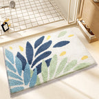 Plush Wave-Pattern Bathroom Mat | Kelmera