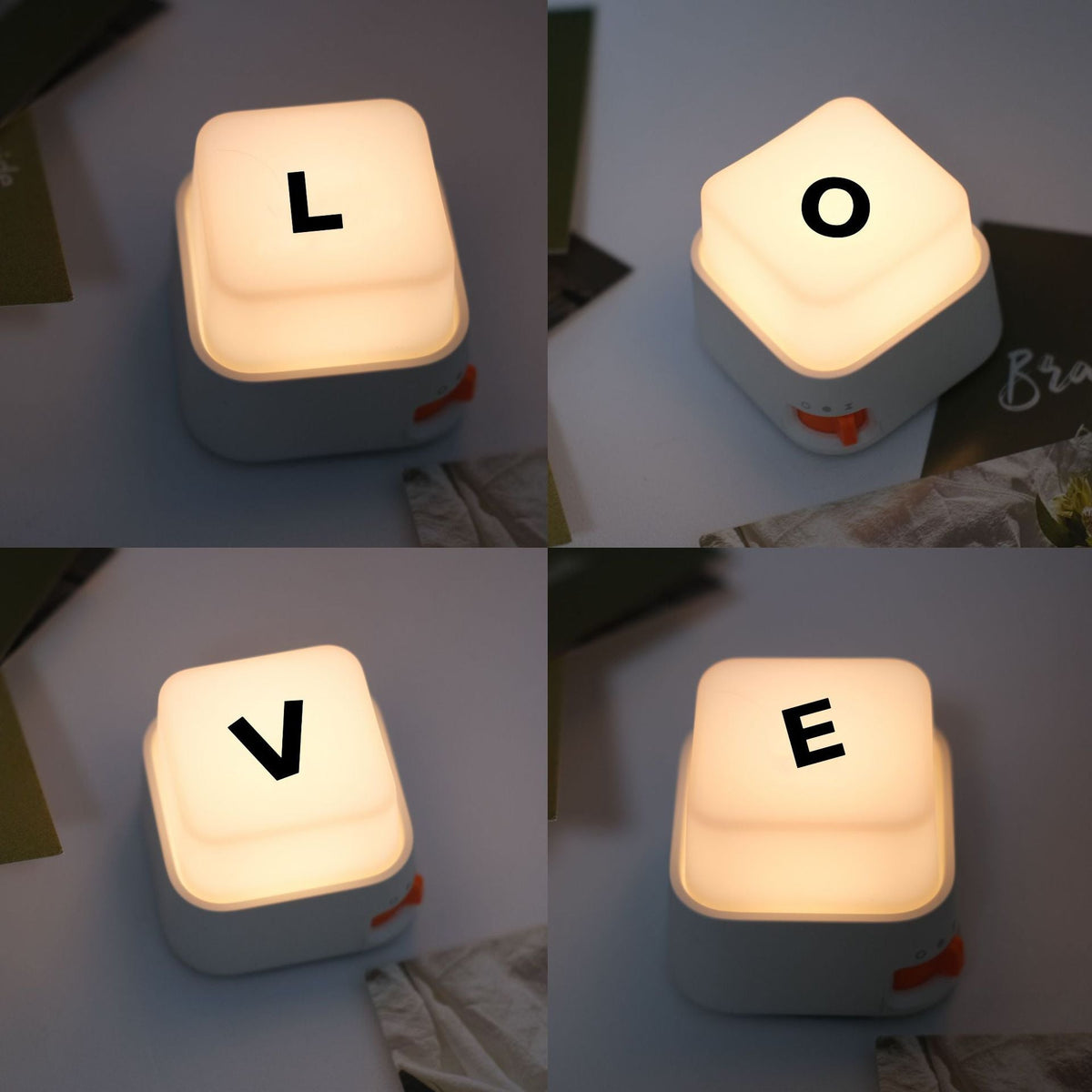 Portable Rechargeable Cube LED Night Light with Adjustable Brightness | Kelmera