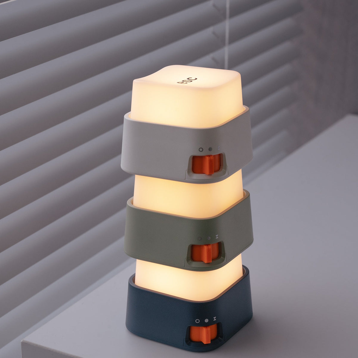 Portable Rechargeable Cube LED Night Light with Adjustable Brightness | Kelmera
