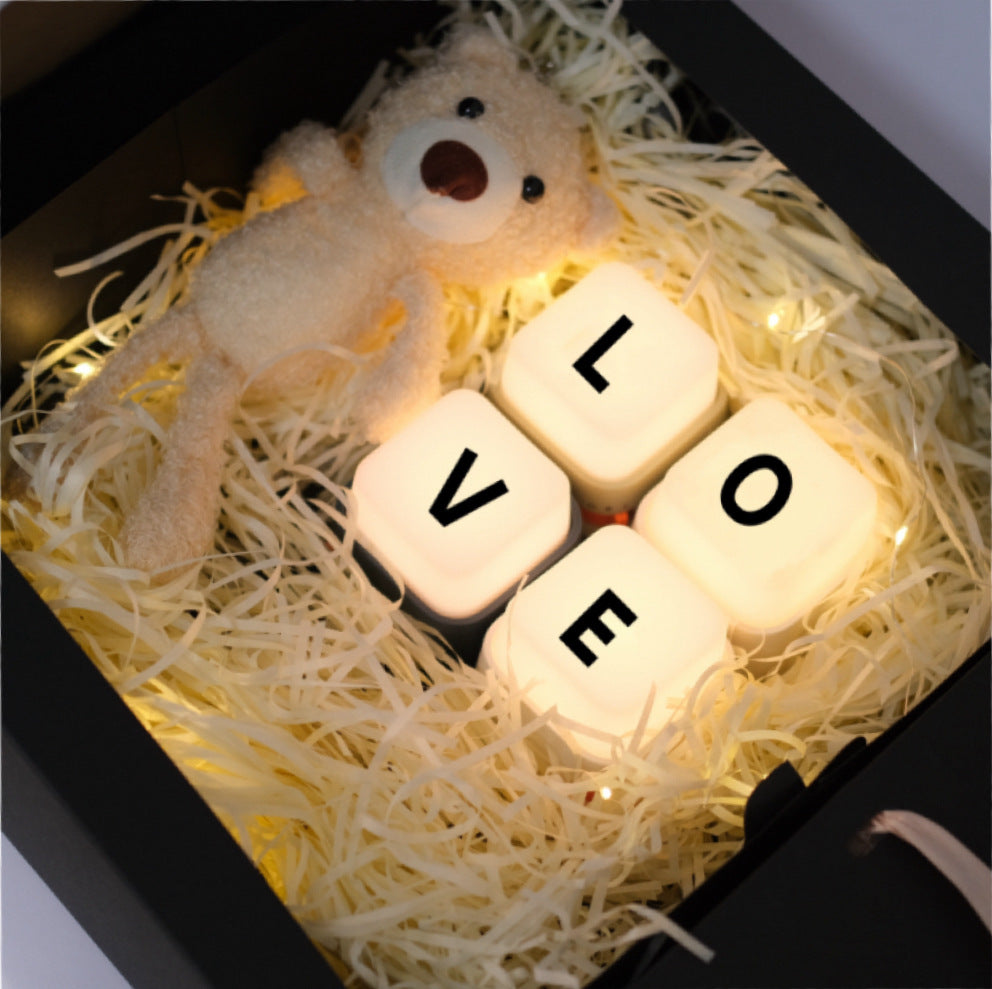 Portable Rechargeable Cube LED Night Light with Adjustable Brightness | Kelmera