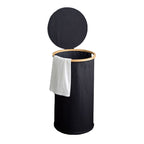 Practical Laundry Basket Soft Textile Wood | Kelmera