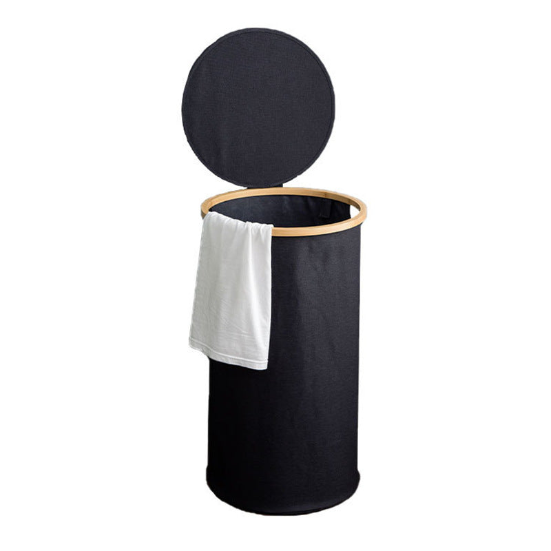 Practical Laundry Basket Soft Textile Wood | Kelmera