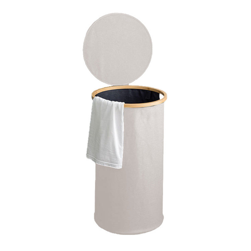 Practical Laundry Basket Soft Textile Wood | Kelmera