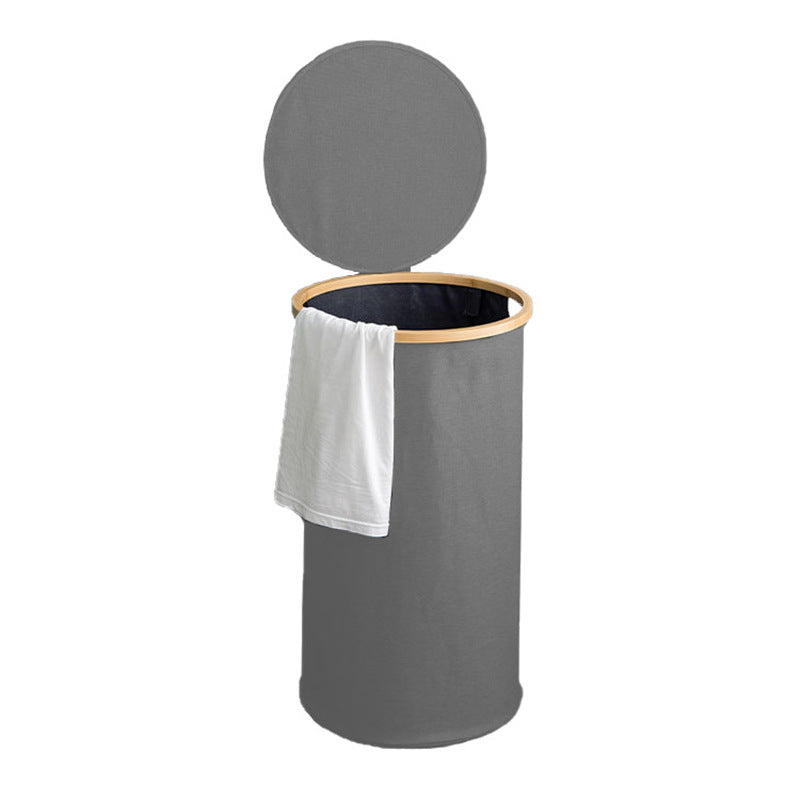 Practical Laundry Basket Soft Textile Wood | Kelmera