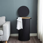 Practical Laundry Basket Soft Textile Wood | Kelmera