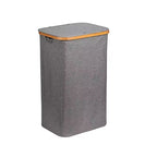 Practical Laundry Basket with Breathable Mesh and Stylish Bamboo Lid | Kelmera