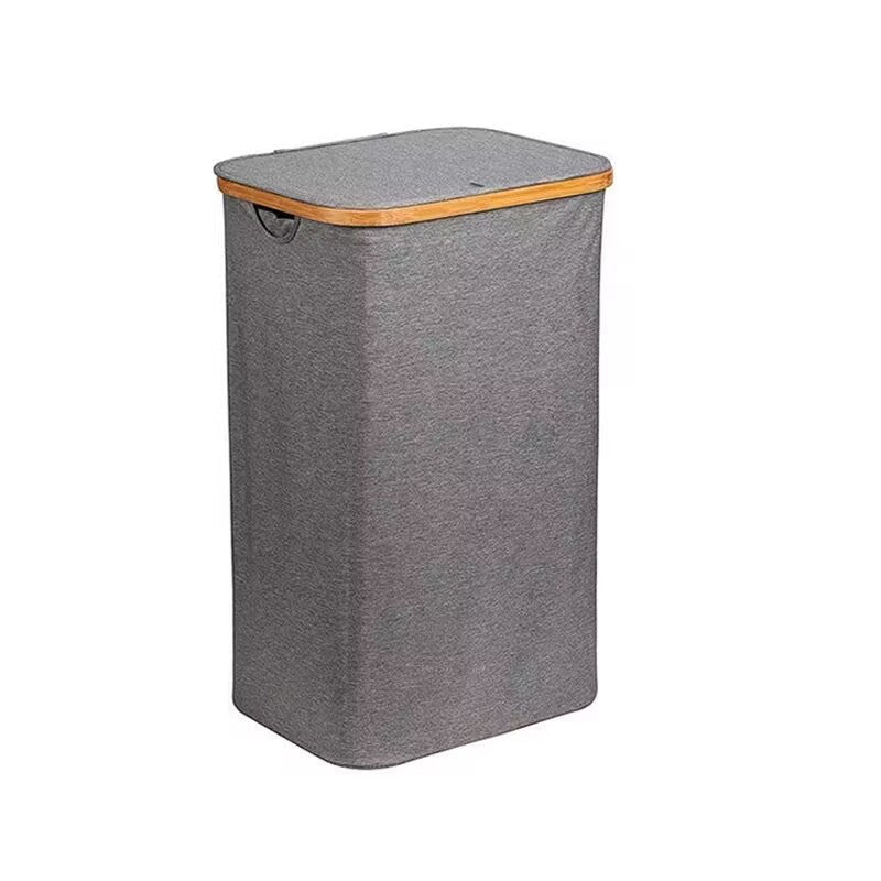Practical Laundry Basket with Breathable Mesh and Stylish Bamboo Lid | Kelmera