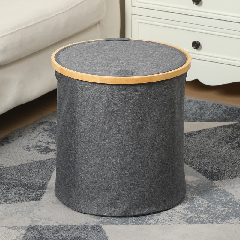 Practical Laundry Container with Bamboo Lid | Kelmera