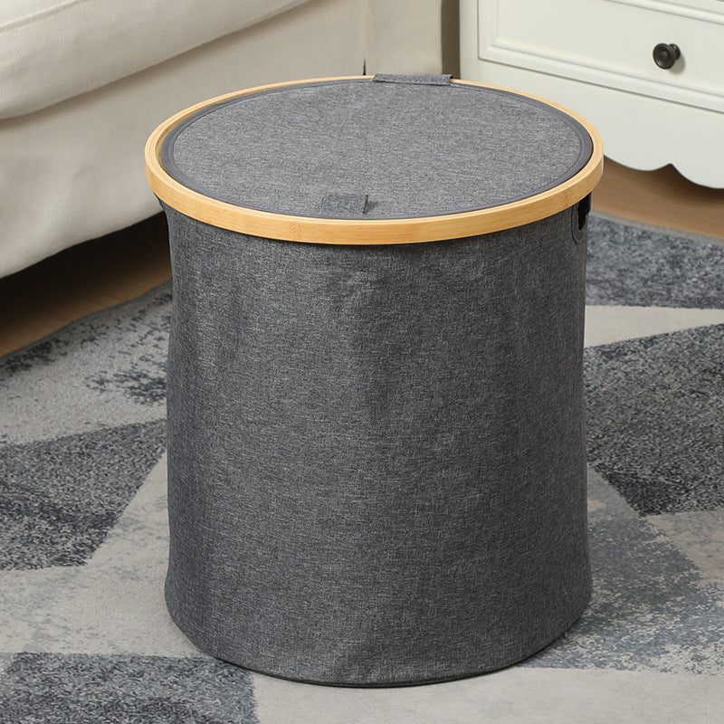 Practical Laundry Container with Bamboo Lid | Kelmera