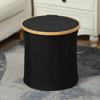 Practical Laundry Container with Bamboo Lid | Kelmera