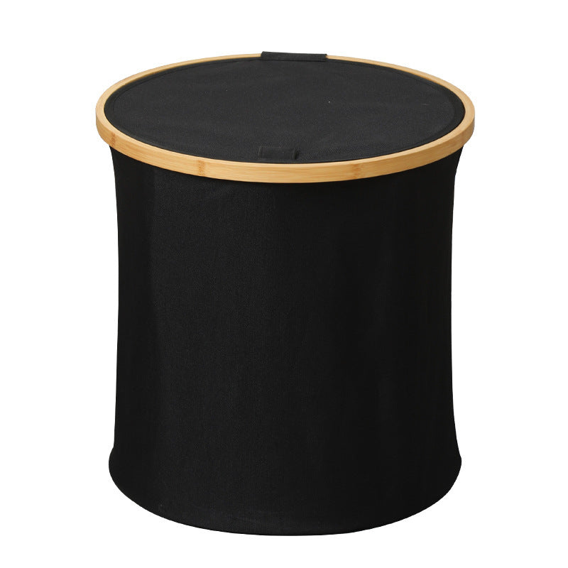 Practical Laundry Container with Bamboo Lid | Kelmera