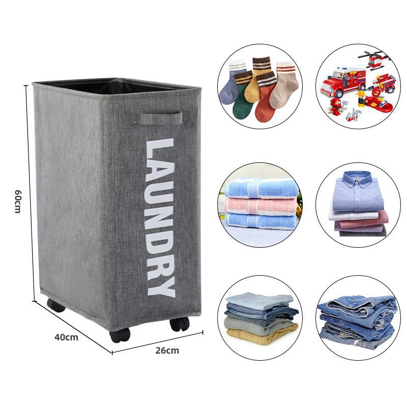 Practical Laundry Container with Wheels | Kelmera