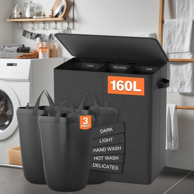 Practical Laundry Separation System with Lid | Kelmera