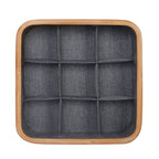 Practical Storage Basket with Compartments Bamboo Soft Textile | Kelmera