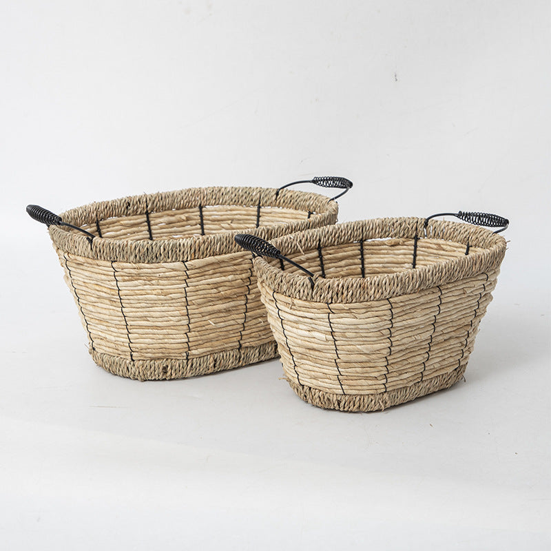 Practical Storage Basket with Stainless Steel Handles | Kelmera
