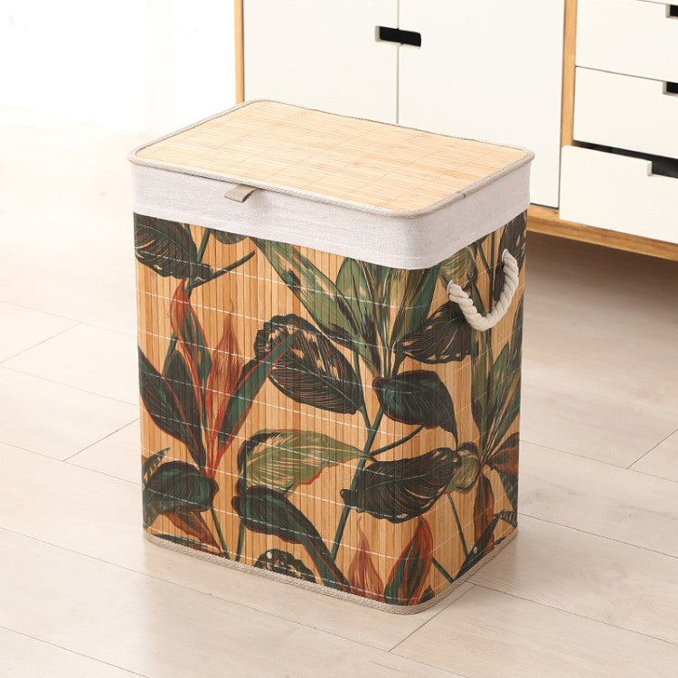 Premium Laundry Basket with Dividers and Handcrafted Bamboo Frame | Kelmera