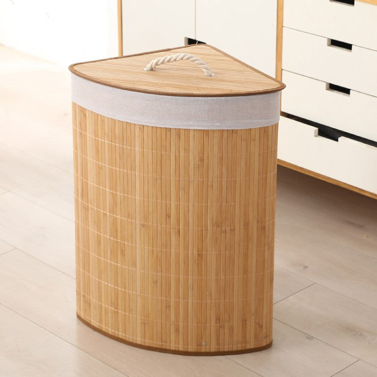 Premium Laundry Basket with Dividers and Handcrafted Bamboo Frame | Kelmera