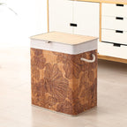 Premium Laundry Basket with Dividers and Handcrafted Bamboo Frame | Kelmera