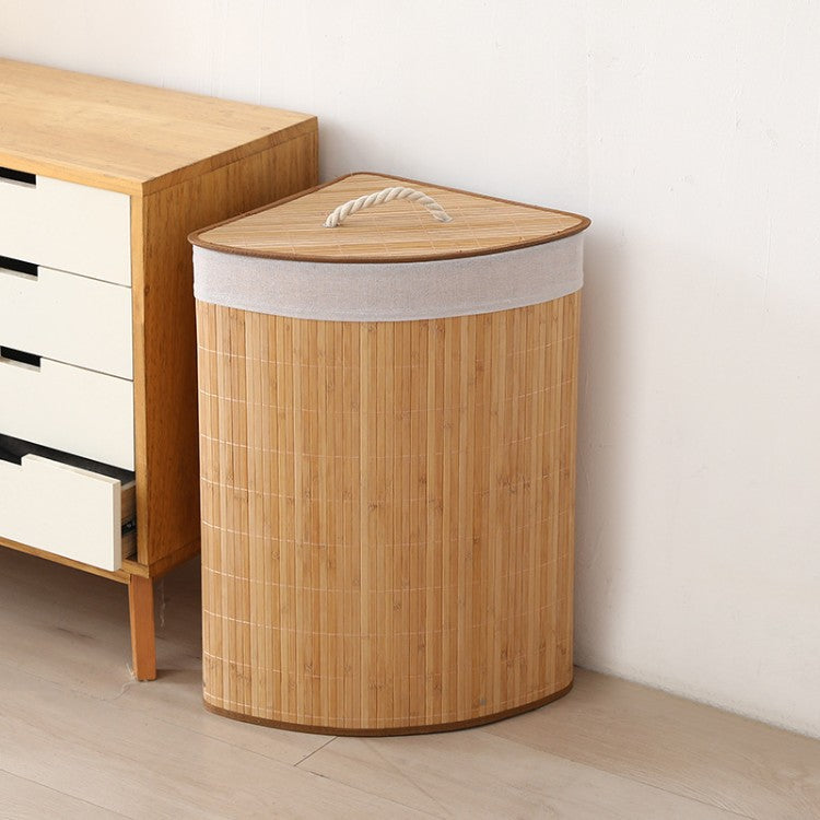 Premium Laundry Basket with Dividers and Handcrafted Bamboo Frame | Kelmera