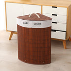 Premium Laundry Basket with Dividers and Handcrafted Bamboo Frame | Kelmera