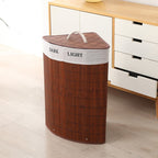 Premium Laundry Basket with Dividers and Handcrafted Bamboo Frame | Kelmera