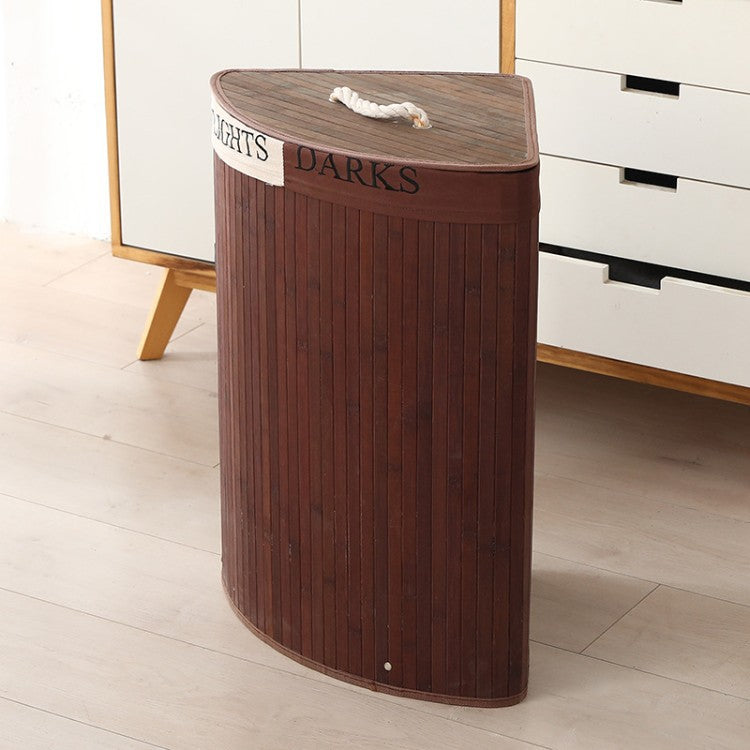 Premium Laundry Basket with Dividers and Handcrafted Bamboo Frame | Kelmera