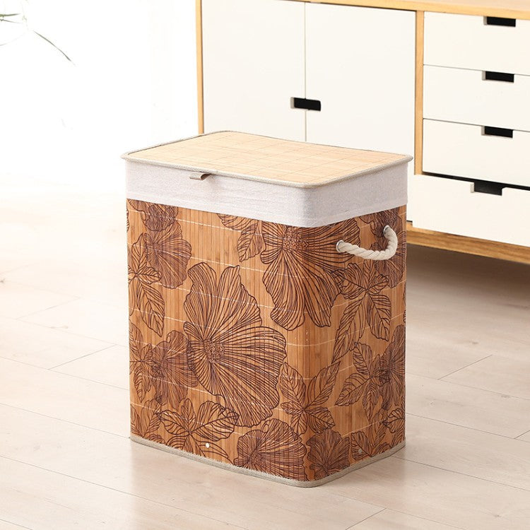 Premium Laundry Basket with Dividers and Handcrafted Bamboo Frame | Kelmera