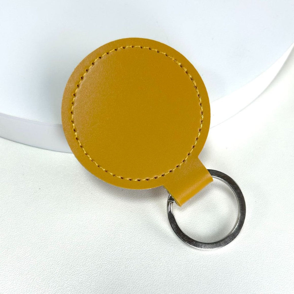 Premium Leather Round Keychain | Kelmera