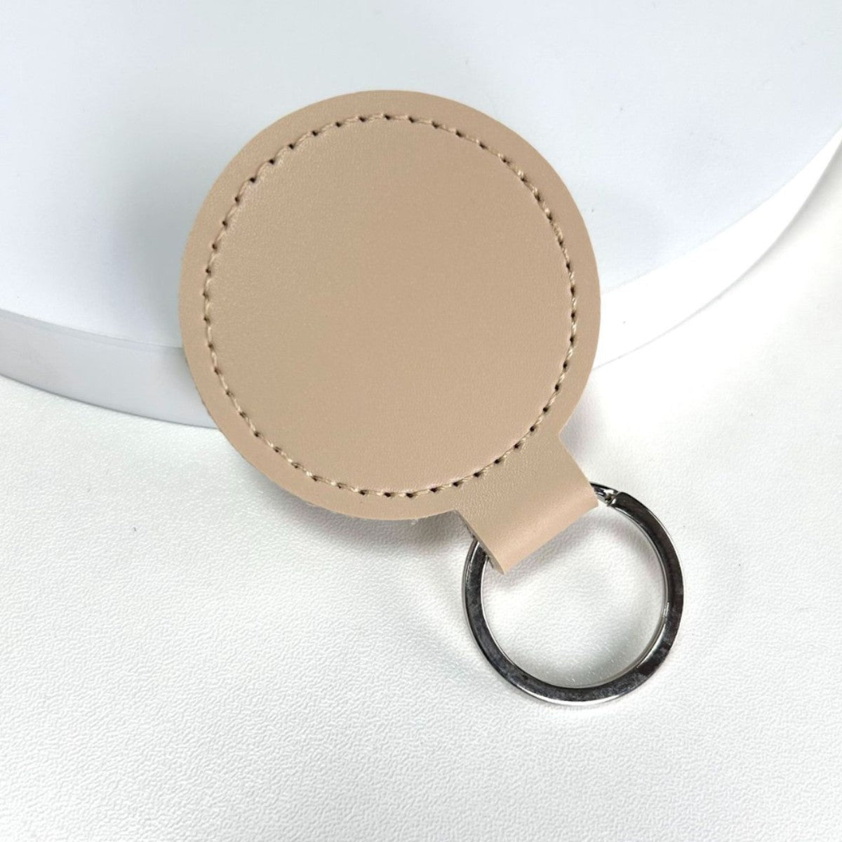 Premium Leather Round Keychain | Kelmera