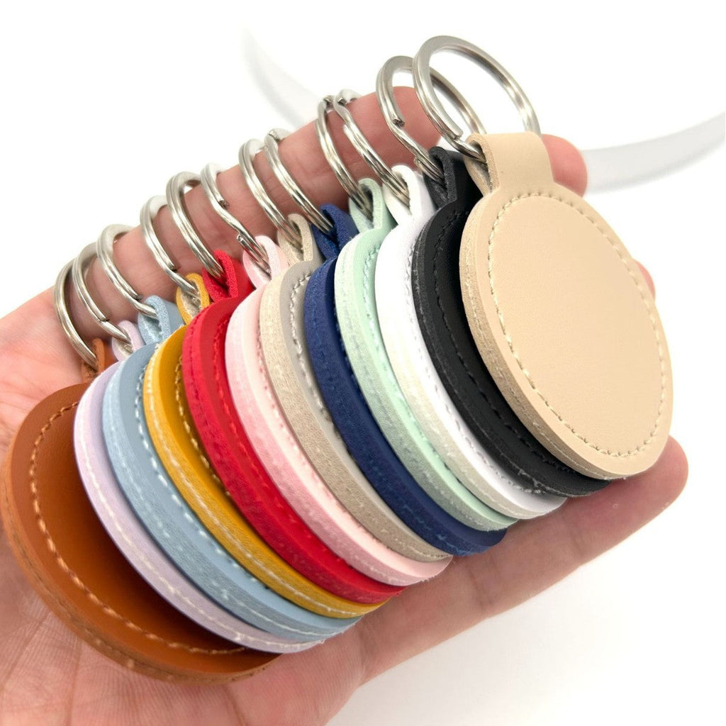 Premium Leather Round Keychain | Kelmera