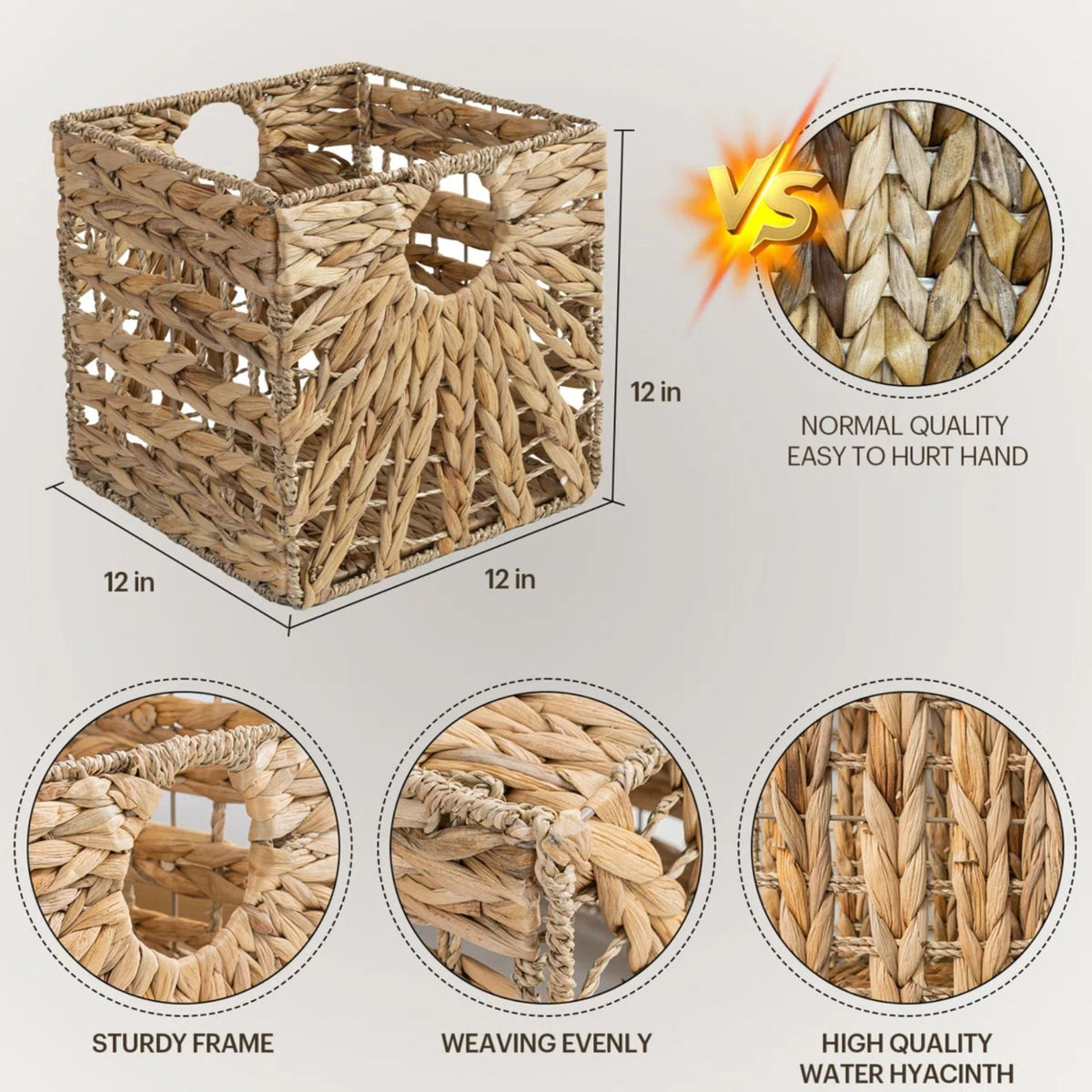 Premium Water Hyacinth Storage Basket | Kelmera