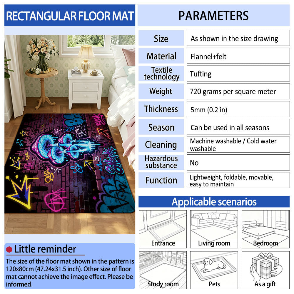 Psychedelic Artistic Area Mat | Kelmera