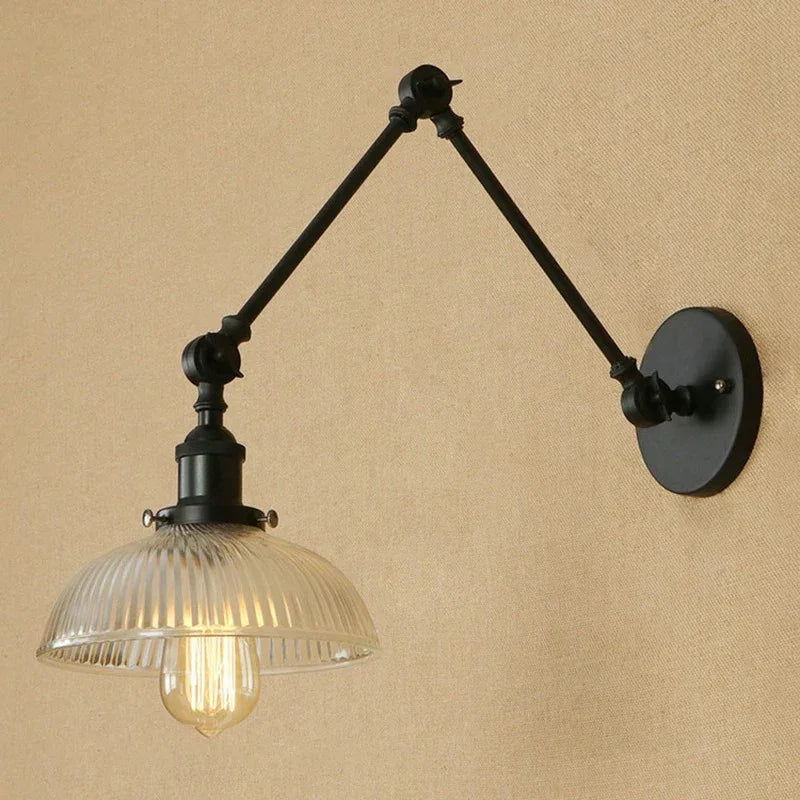 Quinndirra Glass Adjustable Wall Lamp