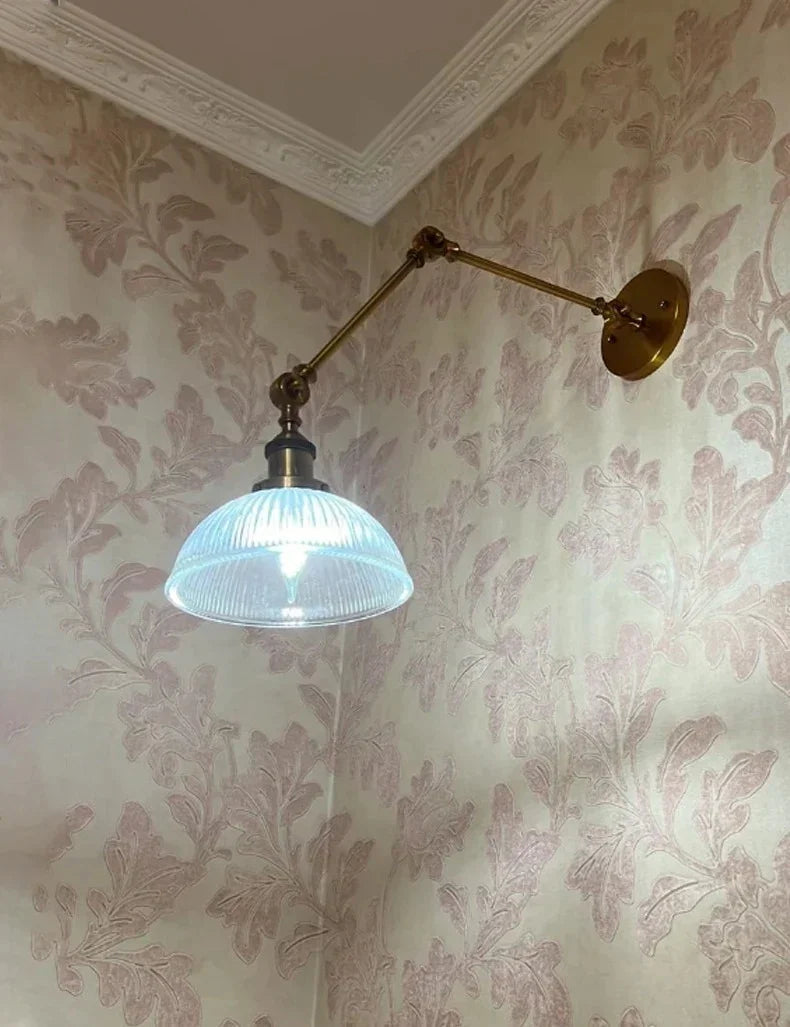 Quinndirra Glass Adjustable Wall Lamp