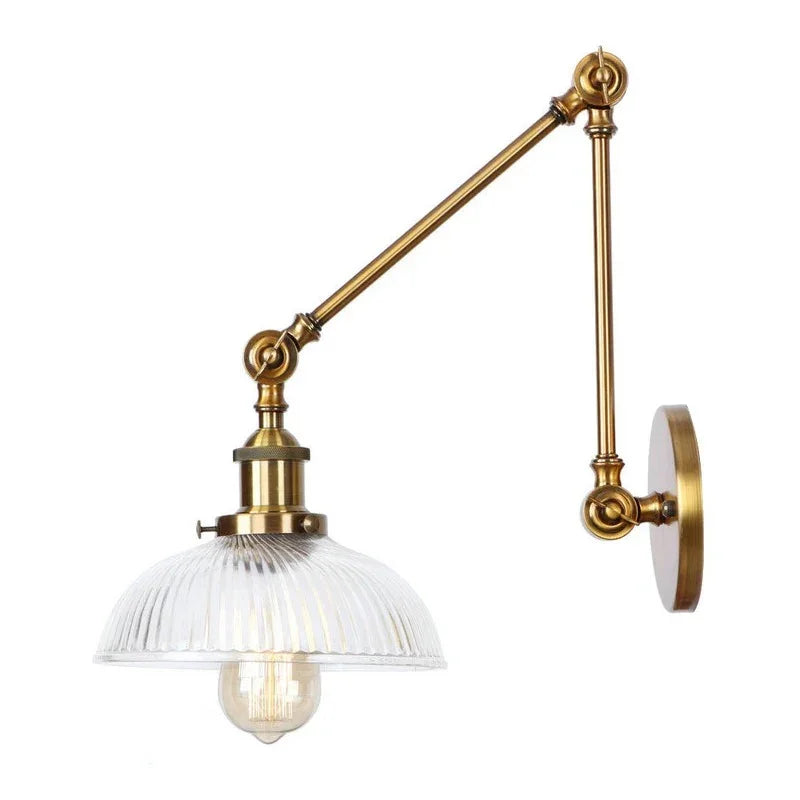 Quinndirra Glass Adjustable Wall Lamp