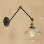 Quinndirra Glass Adjustable Wall Lamp