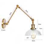 Quinndirra Glass Adjustable Wall Lamp