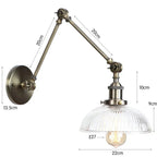 Quinndirra Glass Adjustable Wall Lamp