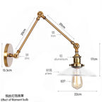 Quinndirra Glass Adjustable Wall Lamp