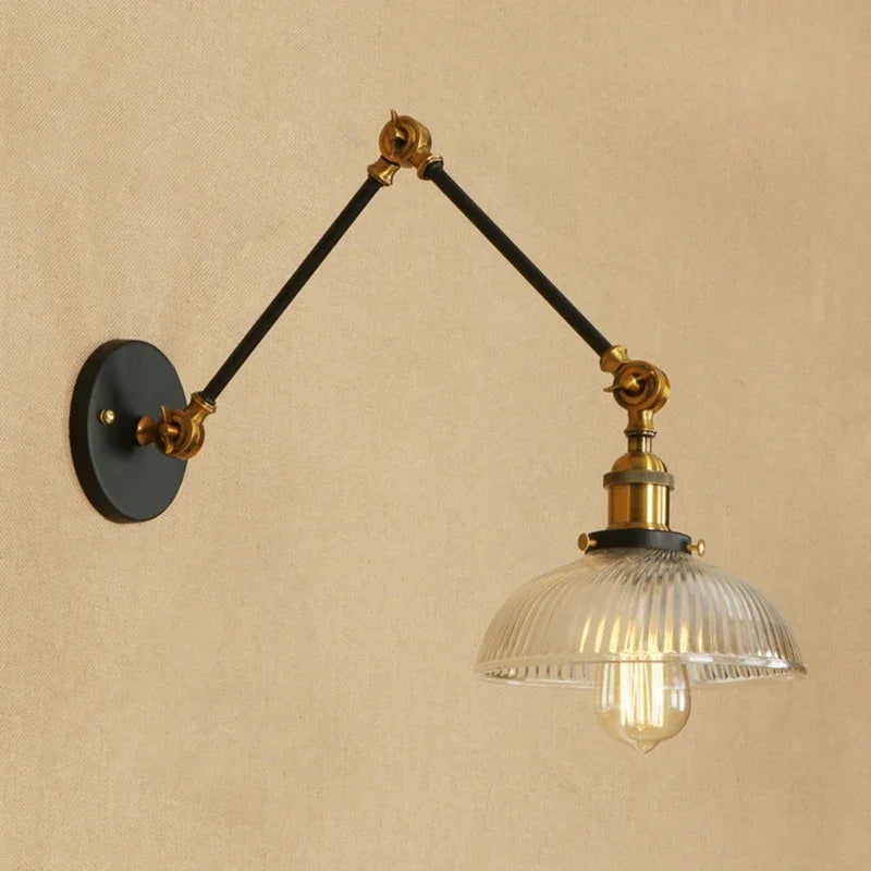 Quinndirra Glass Adjustable Wall Lamp