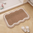 Rainbow-Themed Plush Memory Foam Bath Mat | Kelmera