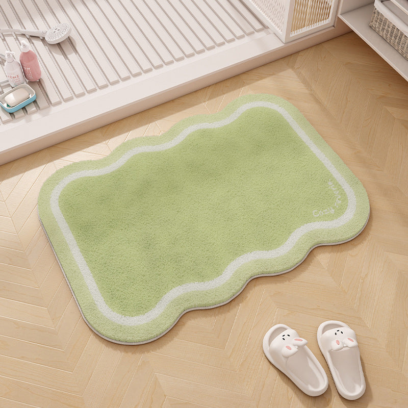 Rainbow-Themed Plush Memory Foam Bath Mat | Kelmera
