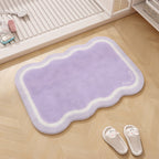 Rainbow-Themed Plush Memory Foam Bath Mat | Kelmera