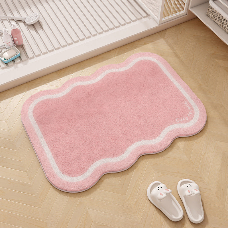 Rainbow-Themed Plush Memory Foam Bath Mat | Kelmera