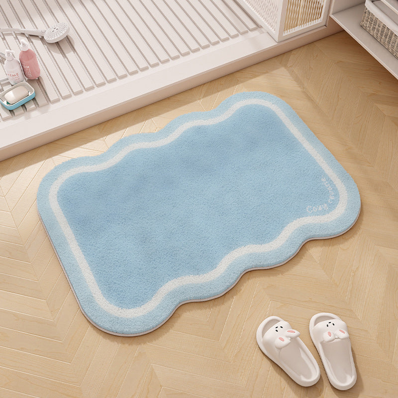 Rainbow-Themed Plush Memory Foam Bath Mat | Kelmera