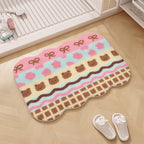 Rainbow-Themed Plush Memory Foam Bath Mat | Kelmera