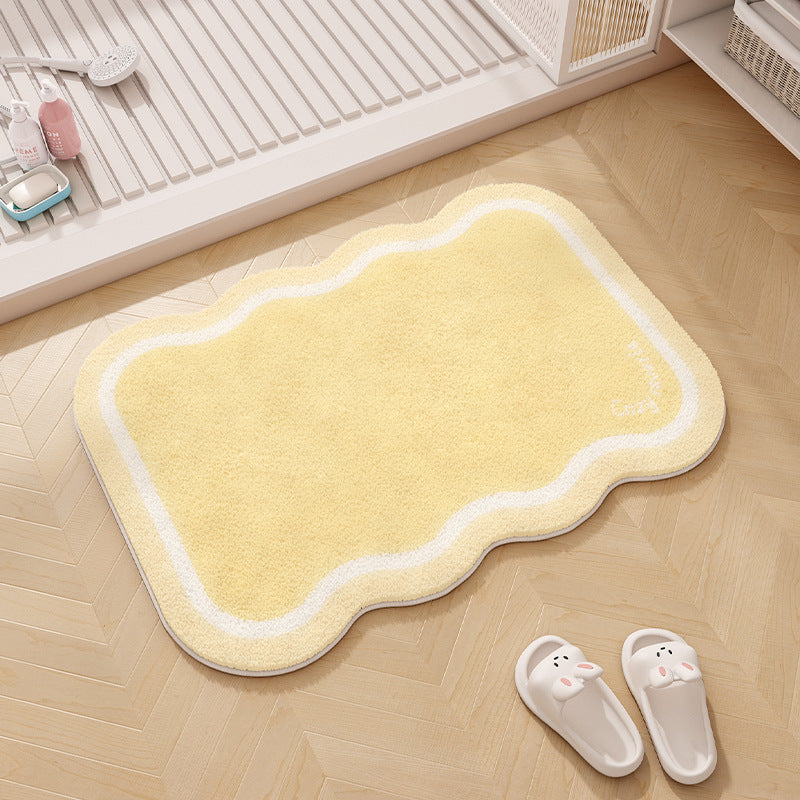 Rainbow-Themed Plush Memory Foam Bath Mat | Kelmera