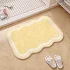 Rainbow-Themed Plush Memory Foam Bath Mat | Kelmera