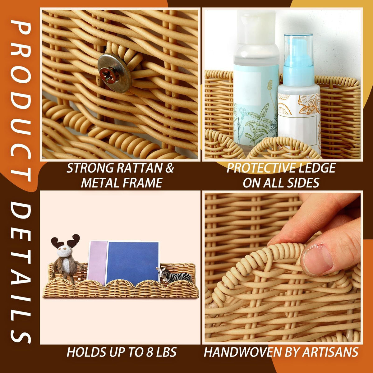 Rattan Step Shelf | Kelmera