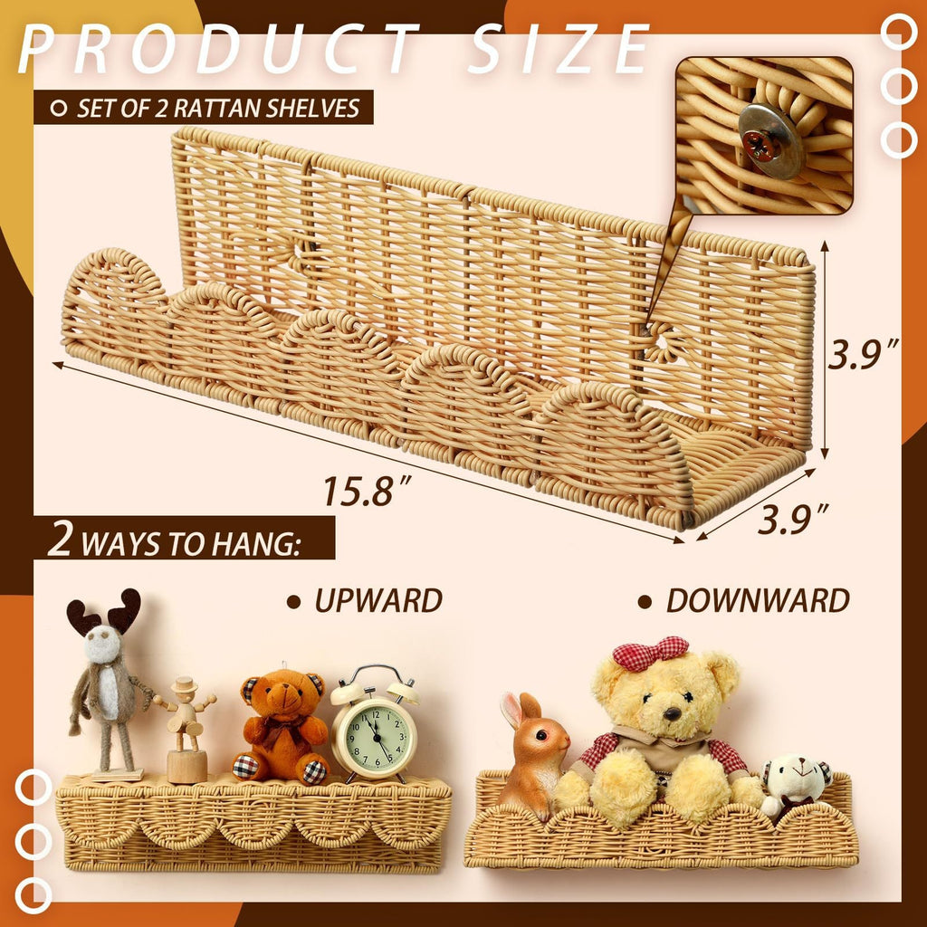 Rattan Step Shelf | Kelmera